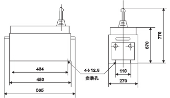 图2 固定式安装控制台 a)1型