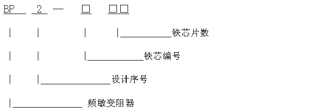 BP2系列频敏变阻器型号含义